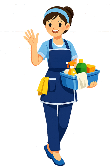 Housemaid booking illustration